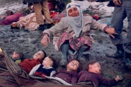 Niños muertos en la masacte de Sabra y Shatila